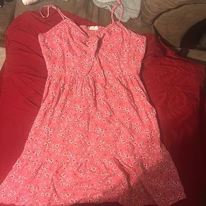 Floral pink dress